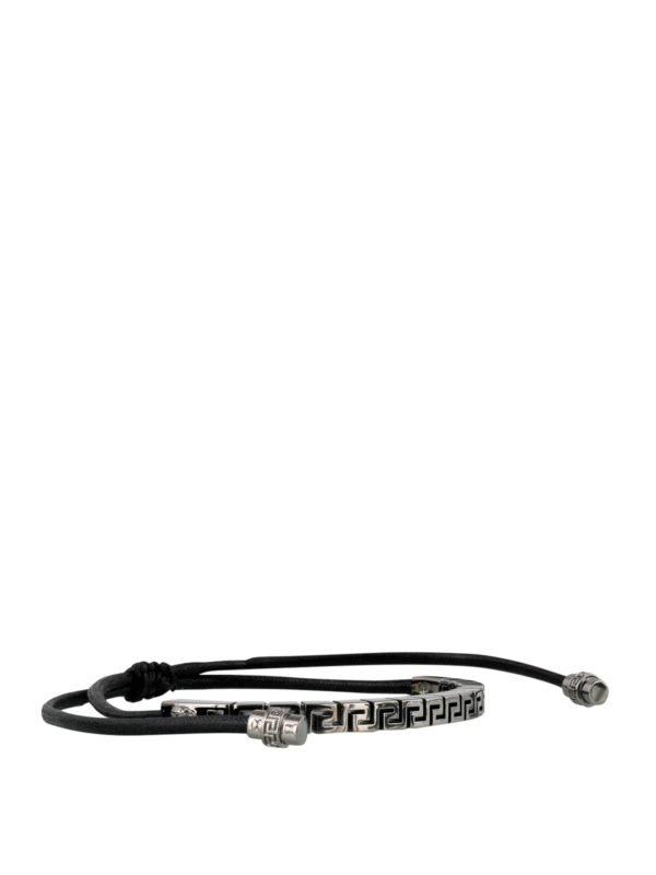VERSACE: Bracciali e Braccialetti online - Bracciale in metallo e cotone