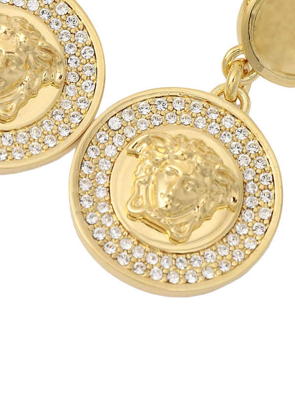 VERSACE: Earrings online - Strassed earrings with Medusa