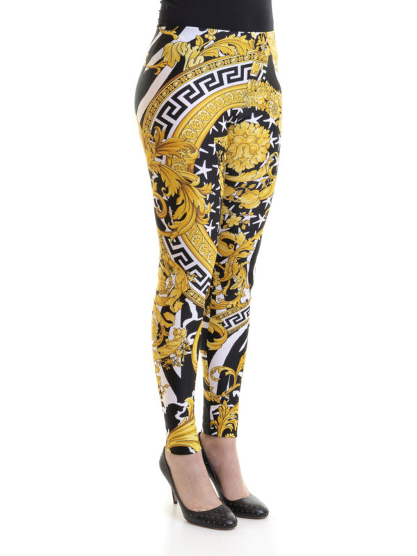 VERSACE: leggings online - Savage Barocco motif leggings