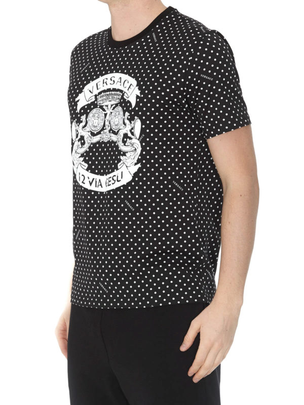 VERSACE: t-shirts online - Polka dot T-shirt