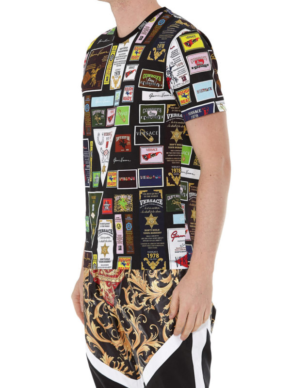 VERSACE: T-shirts online - T-Shirt - Schwarz