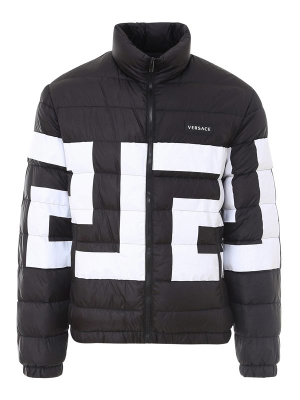 VERSACE: padded jackets - Greca puffer jacket
