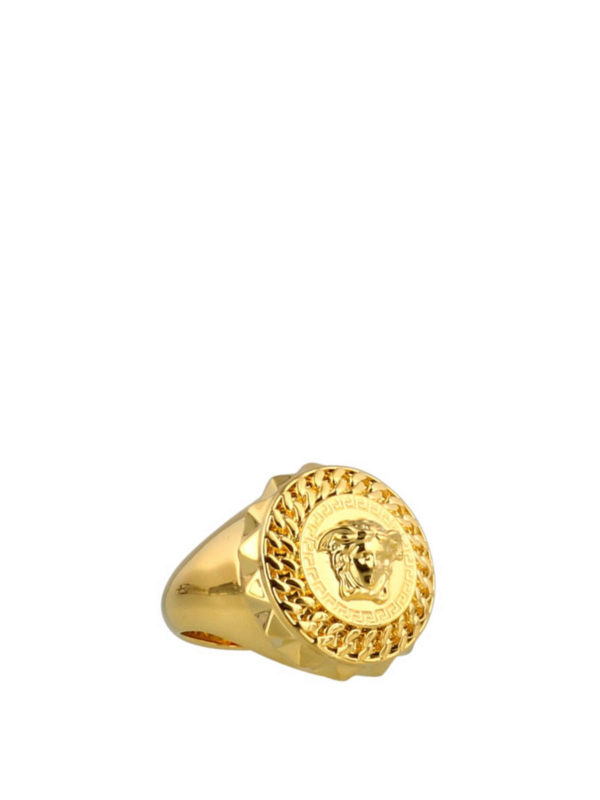 VERSACE: rings - Medusa head logo ring
