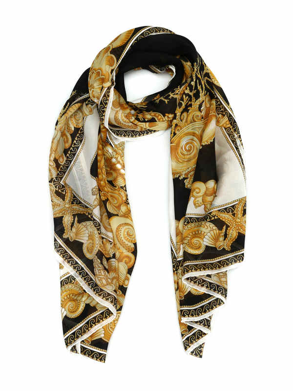 VERSACE: scarves - Oceanic Barocco scarf