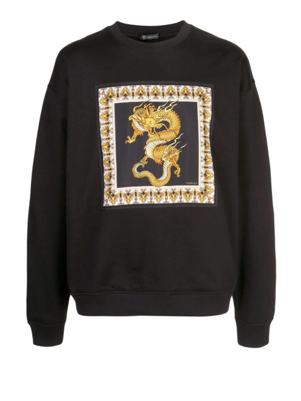 VERSACE: Sudaderas y suéteres - Sudadera - Dragon
