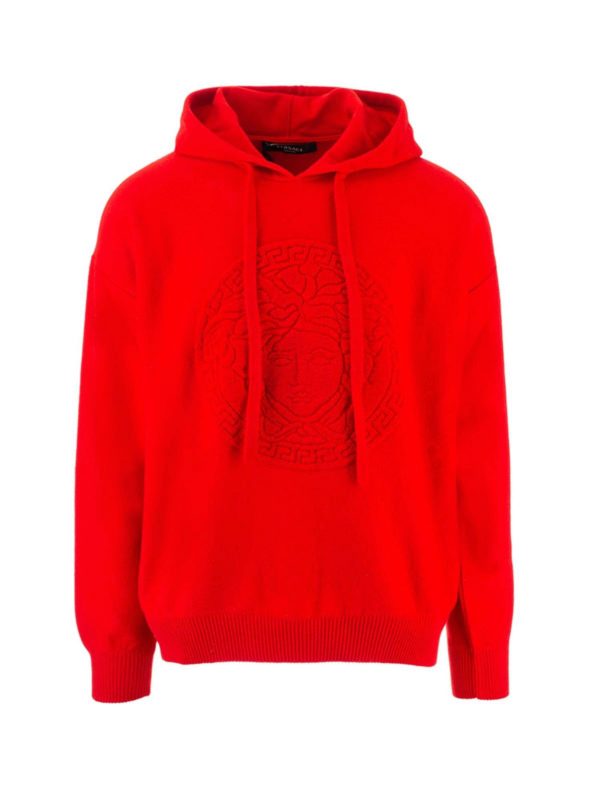 VERSACE: Sudaderas y suéteres - Sudadera - Rojo