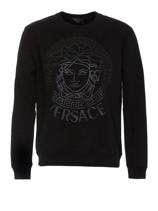 VERSACE: スウェット＆セーター - スウェットシャツ/セーター - 黒