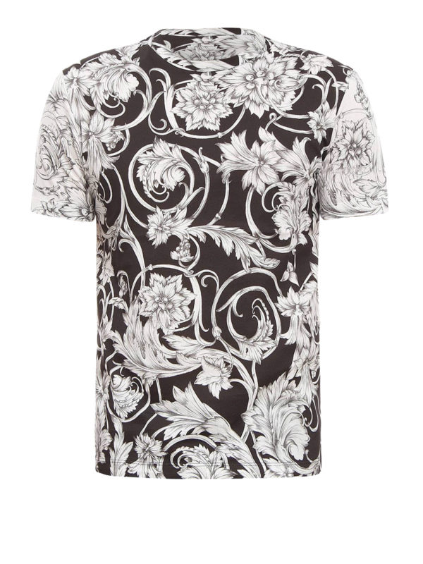 VERSACE: T-shirts - Baroque print T-shirt