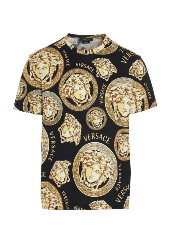 VERSACE: T-shirts - T-Shirt - Gold