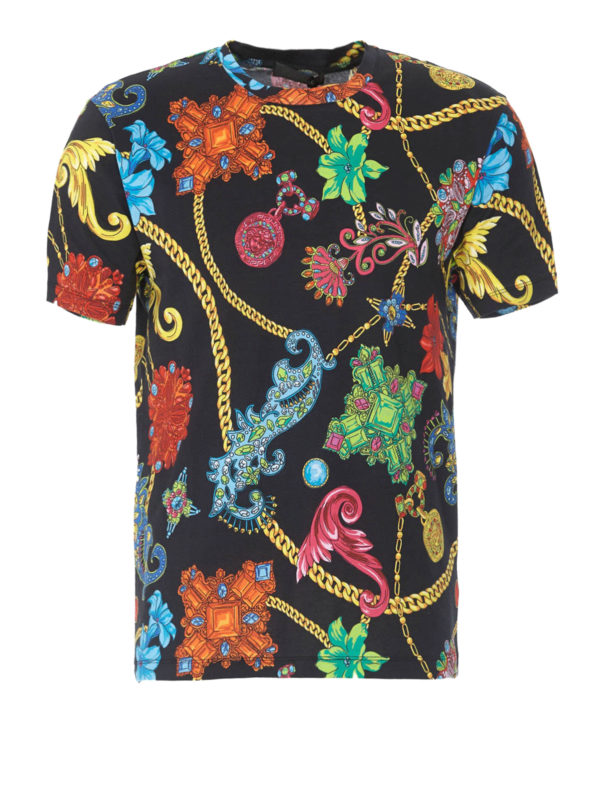 VERSACE: T-shirts - T-Shirt - Gemustert