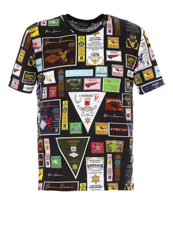 VERSACE: T-shirts - T-Shirt - Schwarz