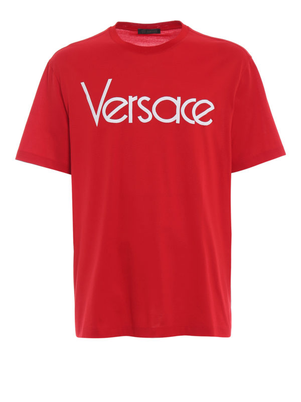 Versace Vintage Logo lettering red cotton T-shirt A79331A201952A99V