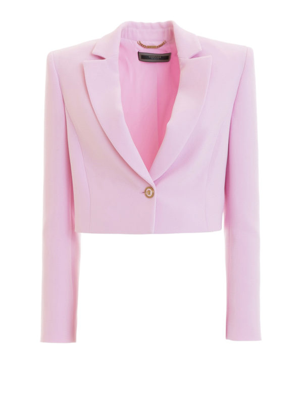 VERSACE: Tailored & Dinner - Elegant structured crop blazer