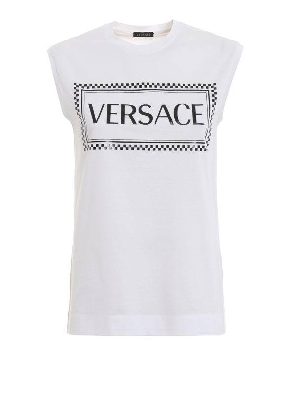 VERSACE: Tops & Débardeurs - Top - Blanc