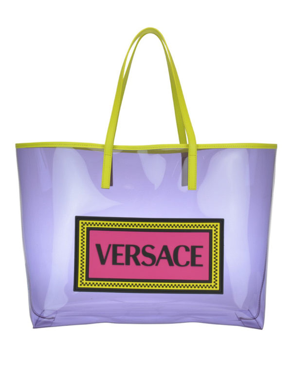 VERSACE: Sacs à main - Sac Cabas - Violet