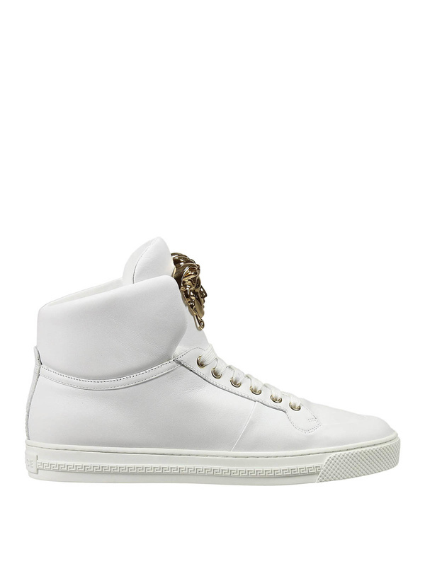 VERSACE: trainers - High top sneakers with Medusa