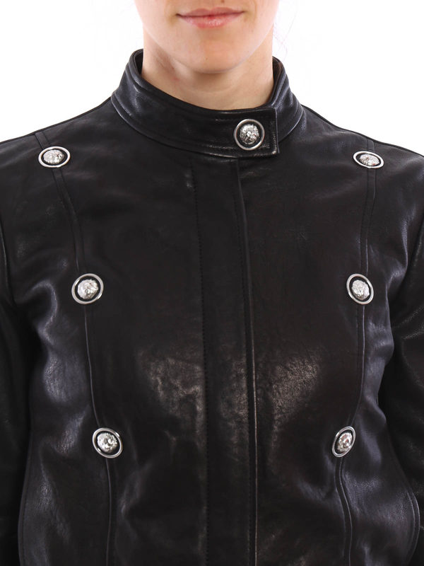 Versus Versace buy online Lion Piercing leather jacket