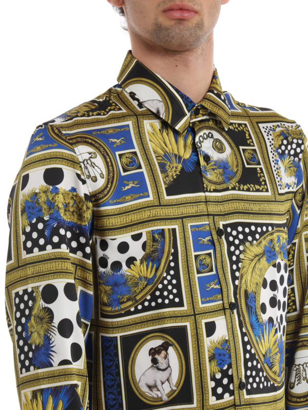 Versus Versace buy online Patterned twill shirt