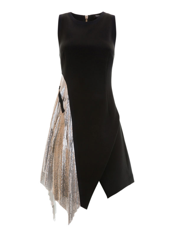 Versus Versace: cocktail dresses - Metallic insert asymmetrical dress