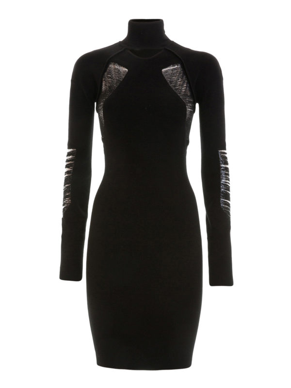 Versus Versace: evening dresses - Long sleeve futuristic sheath dress