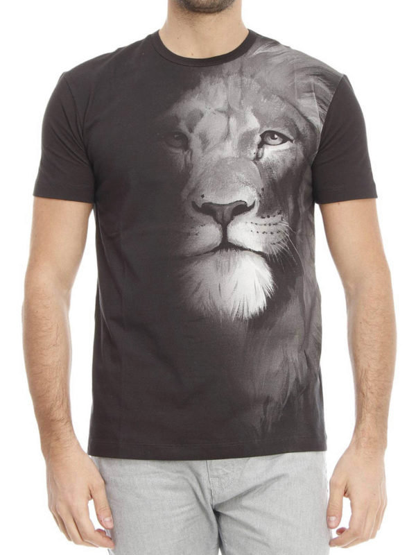 Versus Versace: t-shirts online - Macro Lion print T-shirt