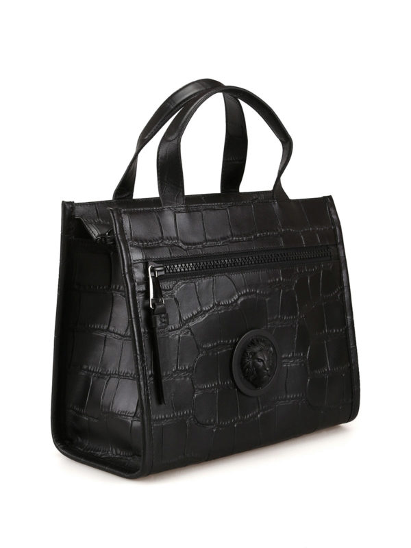 Versus Versace: totes bags online - Lion Head printed leather tote