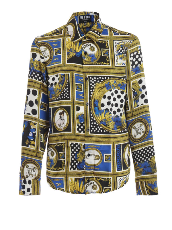 Versus Versace: shirts - Patterned twill shirt