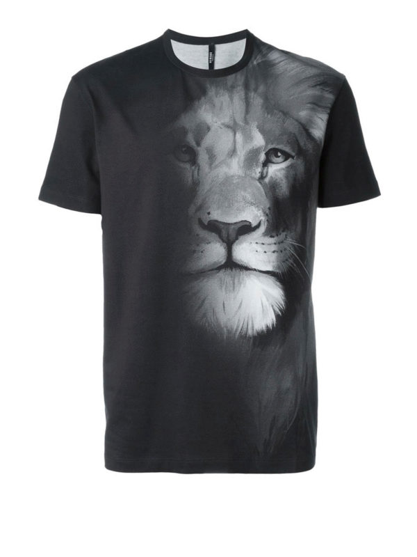 Versus Versace: t-shirts - Macro Lion print T-shirt