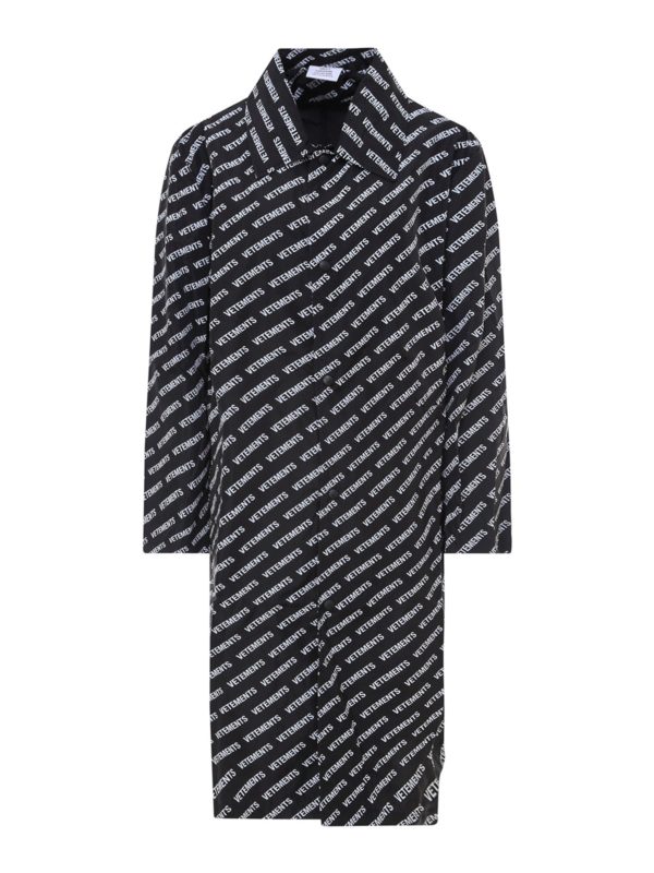 VETEMENTS: knee length coats - Nylon raincoat