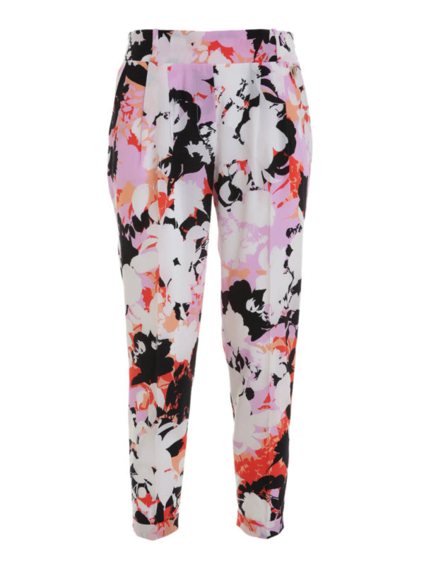 VIA DELLE PERLE: Casual Hosen - Resort Hose Mit Blumendruck