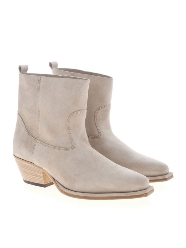 Vic Matiè: ankle boots online - Gaucho ankle boots in ice-colored suede