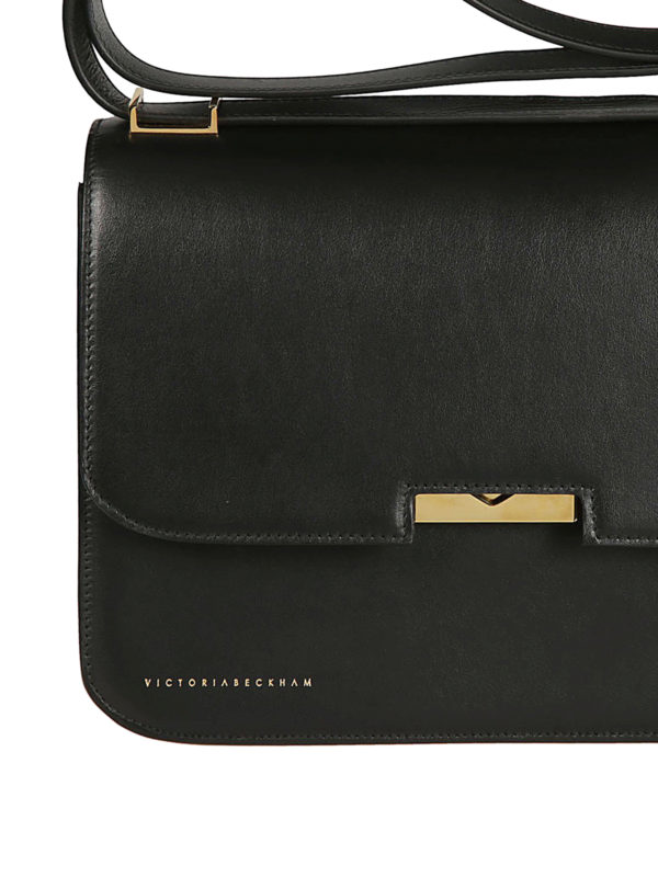 VICTORIA BECKHAM: shoulder bags online - Jumbo Eva black leather structured bag