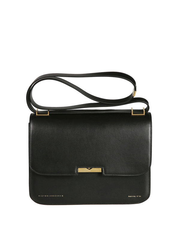 VICTORIA BECKHAM: shoulder bags - Jumbo Eva black leather structured bag