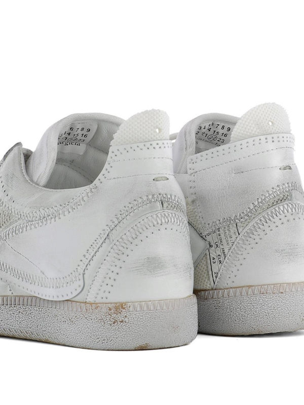 Vintage effect patchwork sneakers shop online: Maison Margiela