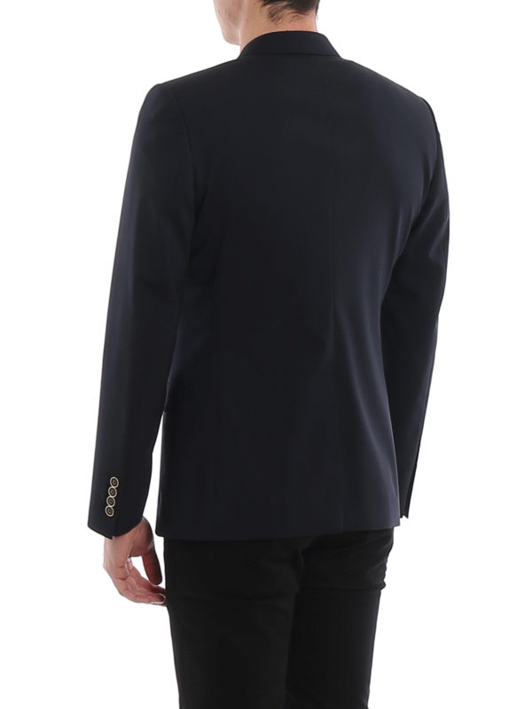 Virgin wool double-breasted blazer shop online: DOLCE & GABBANA