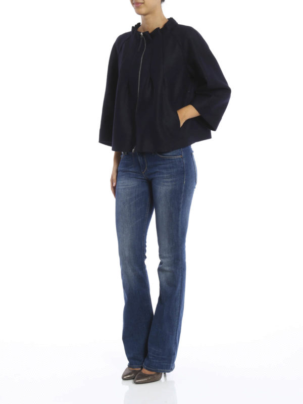 Virgin wool flared jacket shop online: ARMANI COLLEZIONI