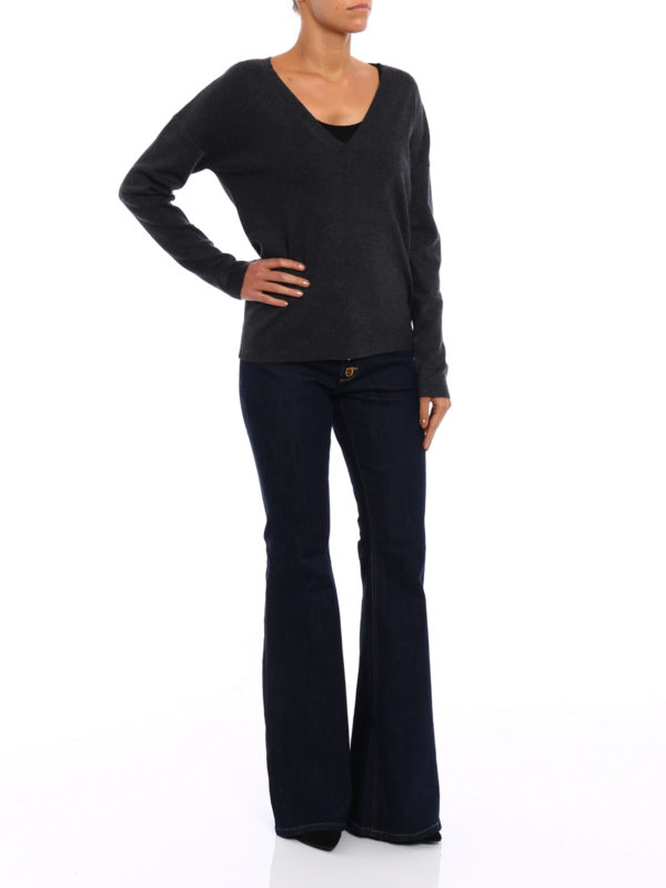 Vネック - ダークグレー shop online: MICHAEL KORS