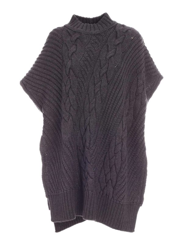 Vivetta: Capes & Ponchos - Cape - Gris