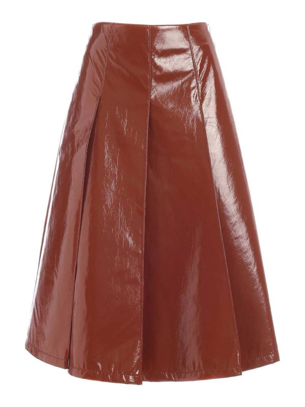 Vivetta: leather skirts - Pleated skirt