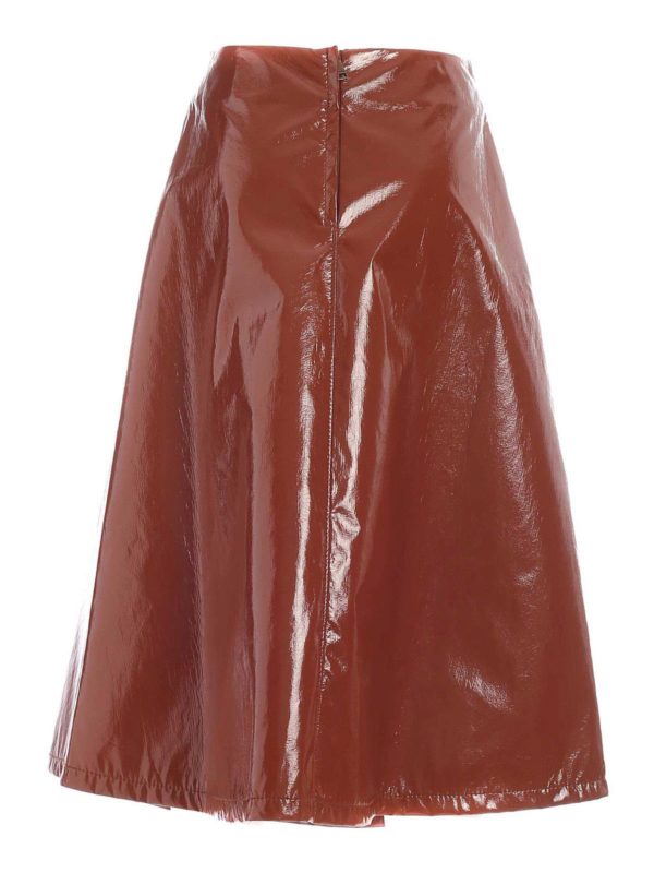 Vivetta: leather skirts online - Pleated skirt