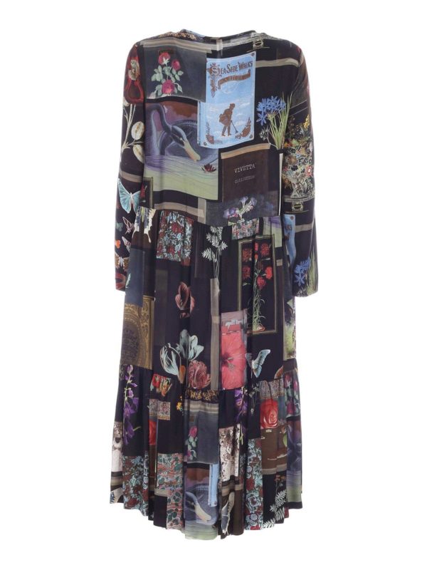 Vivetta: abiti lunghi online - Abito a balze stampato multicolor