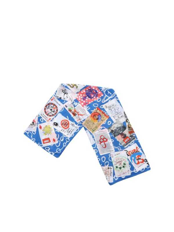 VIVIENNE WESTWOOD: scarves - Blue Playing Cards foulard