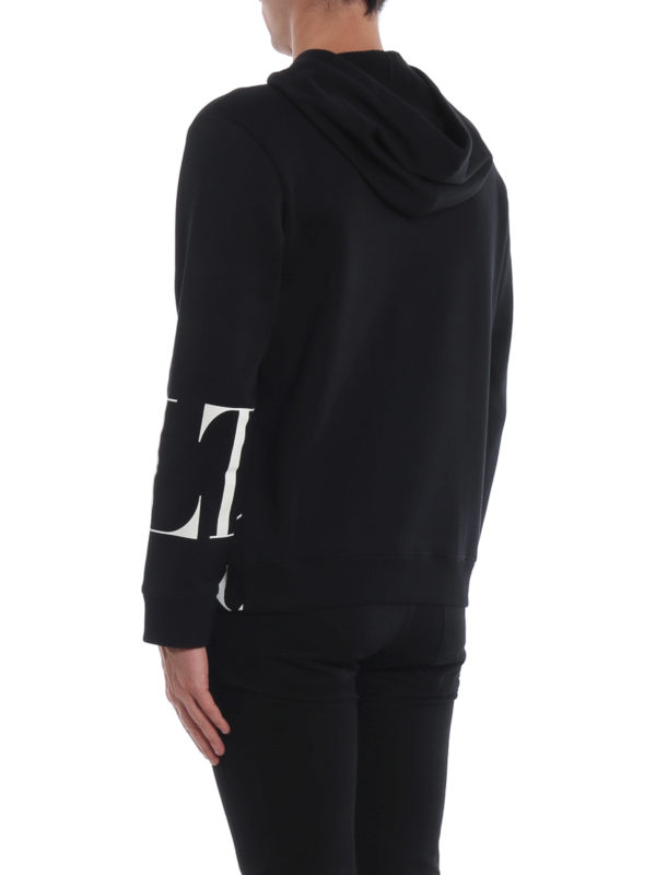 VLTN Macrogrid print hoodie shop online: VALENTINO