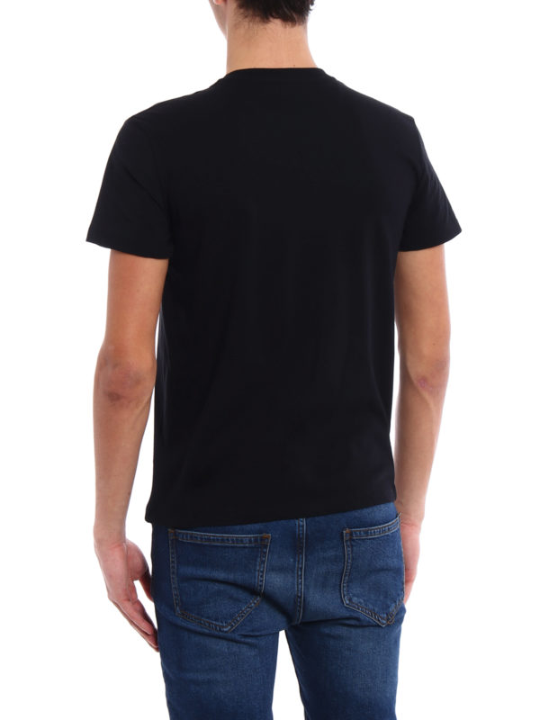 VLTN print black T-shirt shop online: VALENTINO