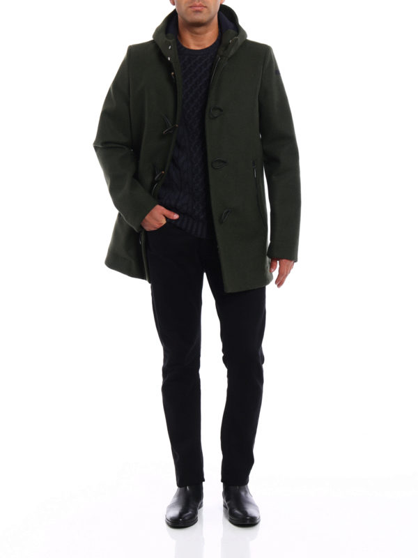 Waterproof wool duffle coat shop online: RRD