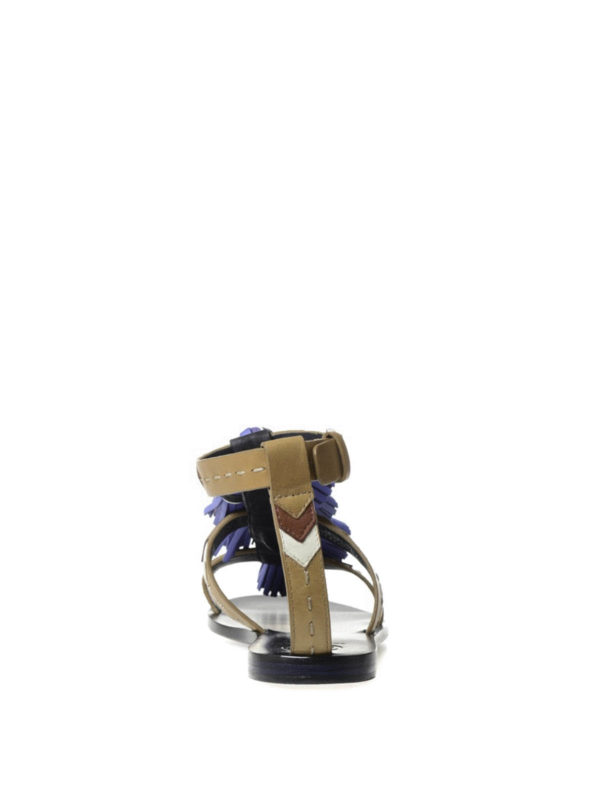 Weaver flat sandals with tassels shop online: TORY BURCH