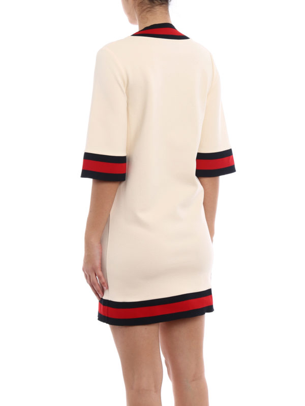 کوتاه Gucci - Web detailed viscose dress - WF0470315X5S349569 | THEBS