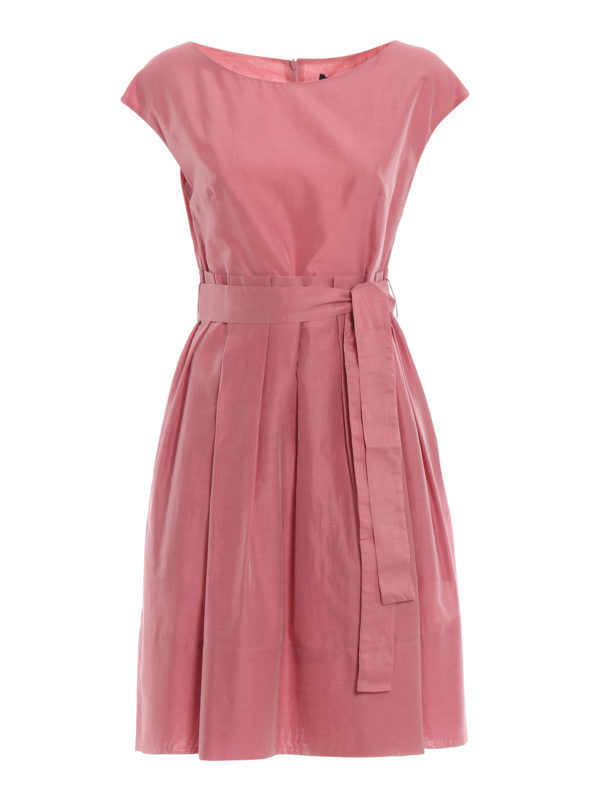 WEEKEND MAX MARA: knee length dresses - Garage silk blend sleeveless dress