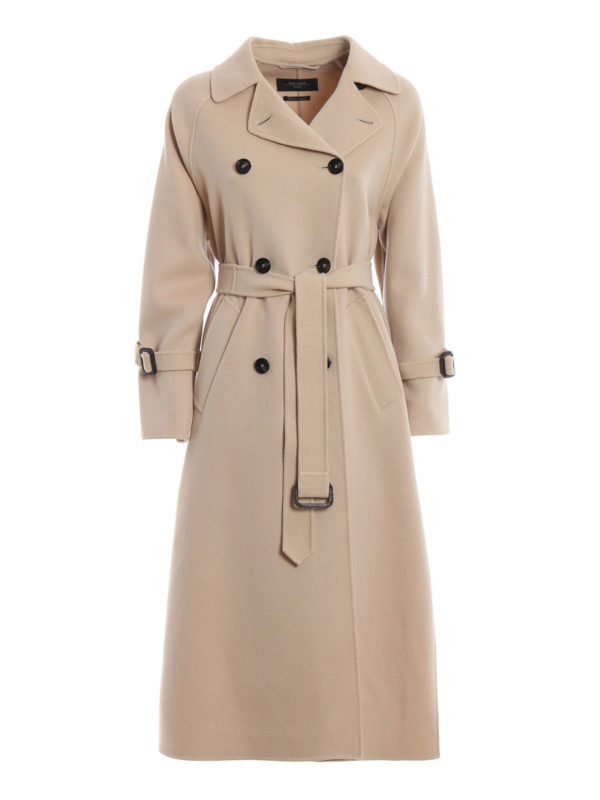 WEEKEND MAX MARA: long coats - Oidio light beige double wool coat