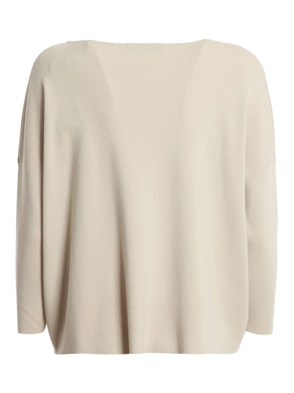 WEEKEND MAX MARA: U-Boot-Ausschnitt online - U-Boot-Pullover - Hellbeige